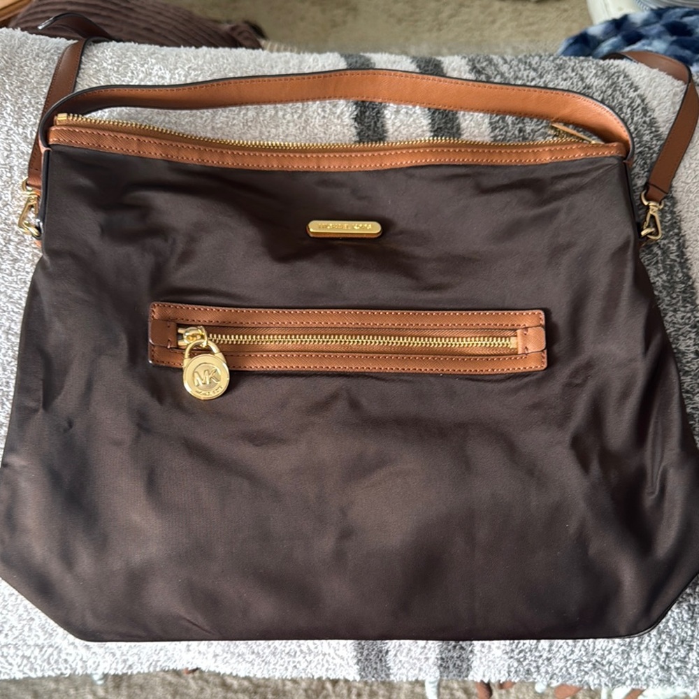 Michael Kors Brown Shoulder Bag - nylon